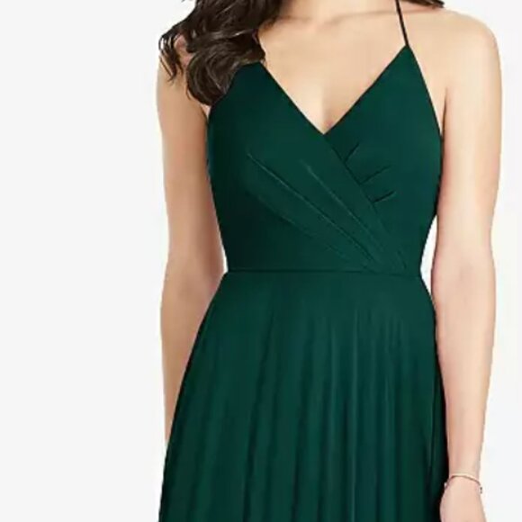 DESSY Ruffled Strap Cutout Wrap Maxi Dress in Evergreen - Picture 2 of 7